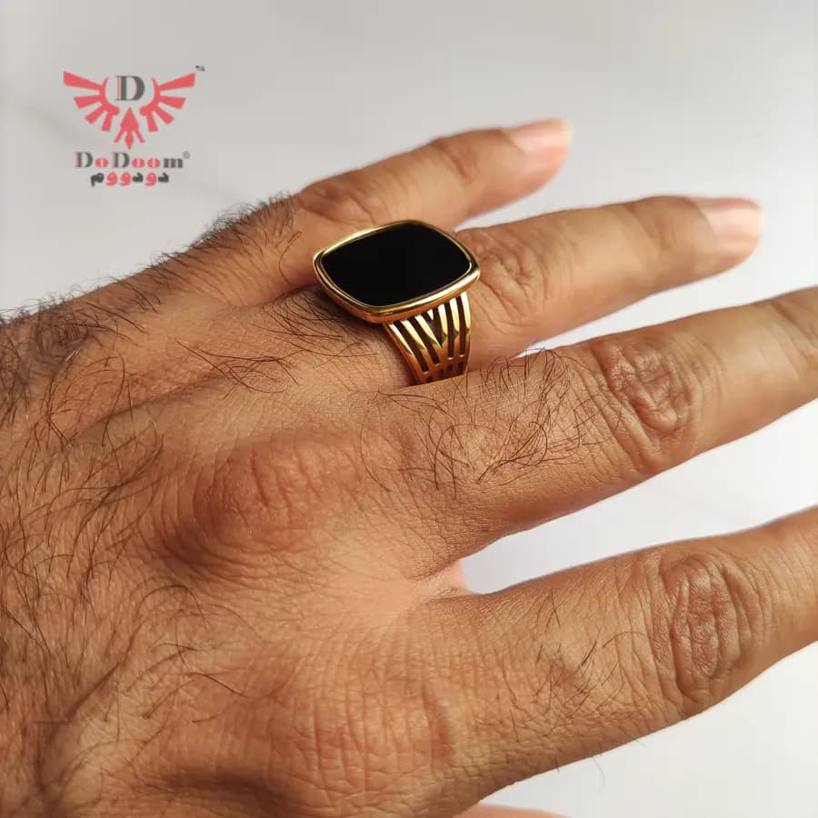 انگشتر استیل مربعی R02 — تصویر ۵