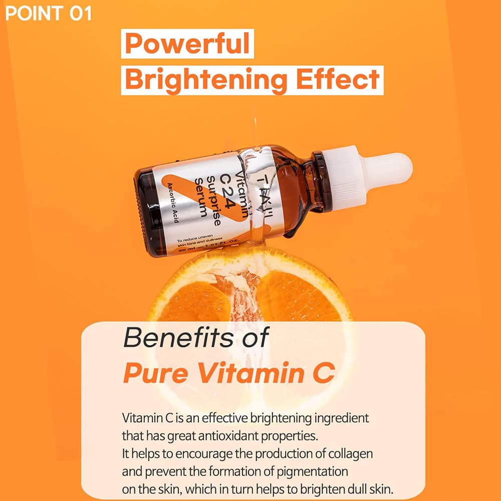 سرم روشن کننده ویتامین سی 24 درصد سورپرایز تیام TIAM Vitamin C24 Surprise Serum — تصویر ۱۱