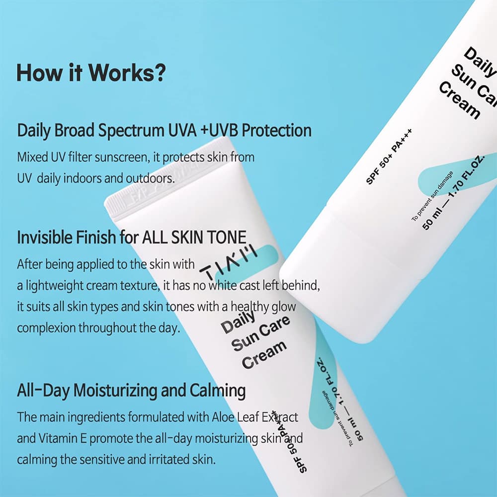 کرم ضد آفتاب آبرسان و تسکین دهنده تیام TIA’M Daily Sun Care Cream — تصویر ۱۲