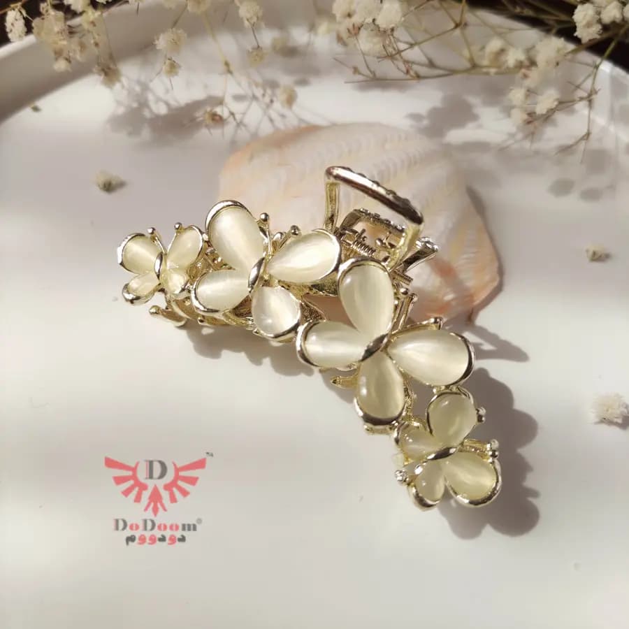 کلیپس فلزی رزینی طرح پروانه کد C135