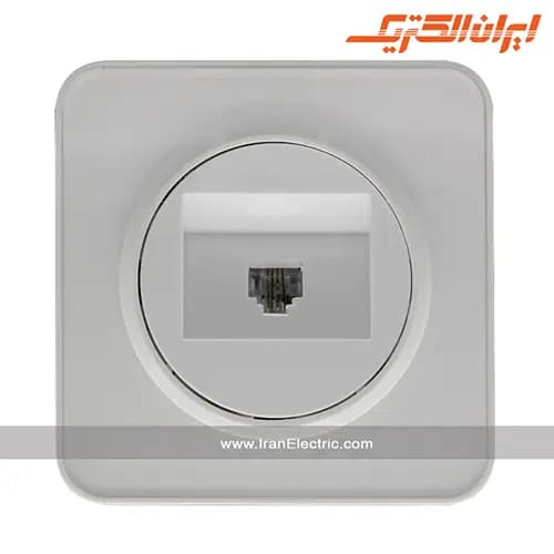 سوکت تلفن اسپیناس سفید زه سفید — تصویر ۳