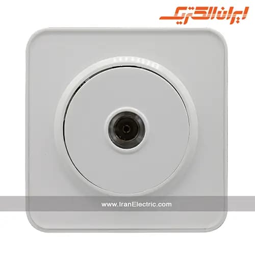 پریز آنتن TV اسپیناس سفید زه سفید — تصویر ۶