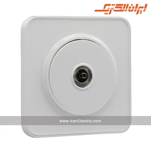 پریز آنتن TV اسپیناس سفید زه سفید — تصویر ۵