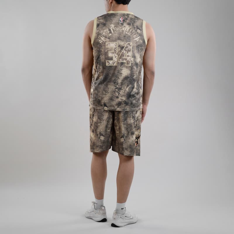 ست رکابی و شلوارک بسکتبالی میلواکی باکس مدل Nike-DRI FIT-5B064 خاکی — تصویر ۵