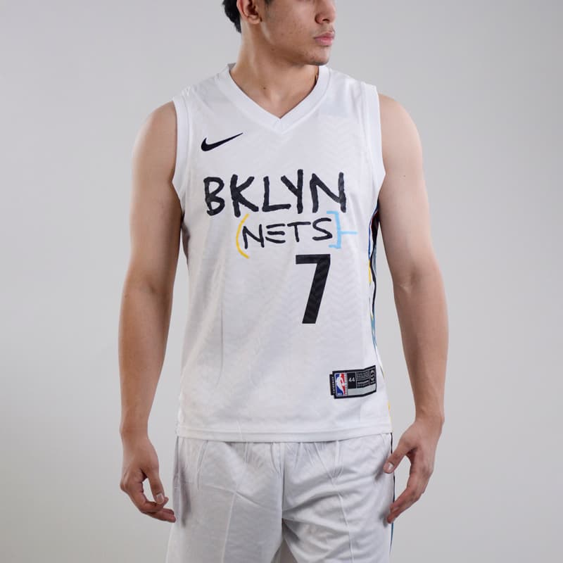 ست رکابی و شلوارک بسکتبالی بروکلین مدل Nike-DRI FIT-5B079 سفید — تصویر ۶