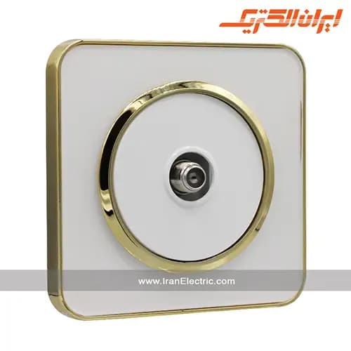 پریز آنتن SAT اسپیناس طلایی زه سفید میان سفید