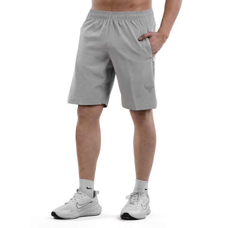شلوارک ورزشی مردانه آندر آرمور مدل Heat Gear-K507 طوسی روشن