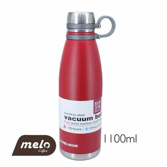 فلاسک دوجداره استیل 1100 میلی لیتر JK ( رنگ قرمز )
