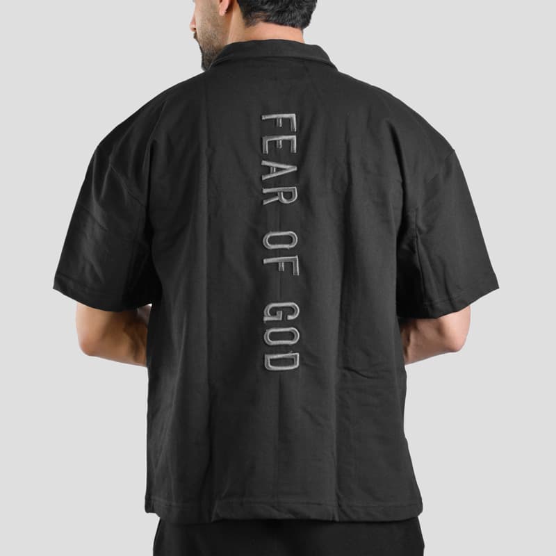 تیشرت نیم زیپ مدل Fear of God کد Spl-445d4 رنگ مشکی — تصویر ۱۰