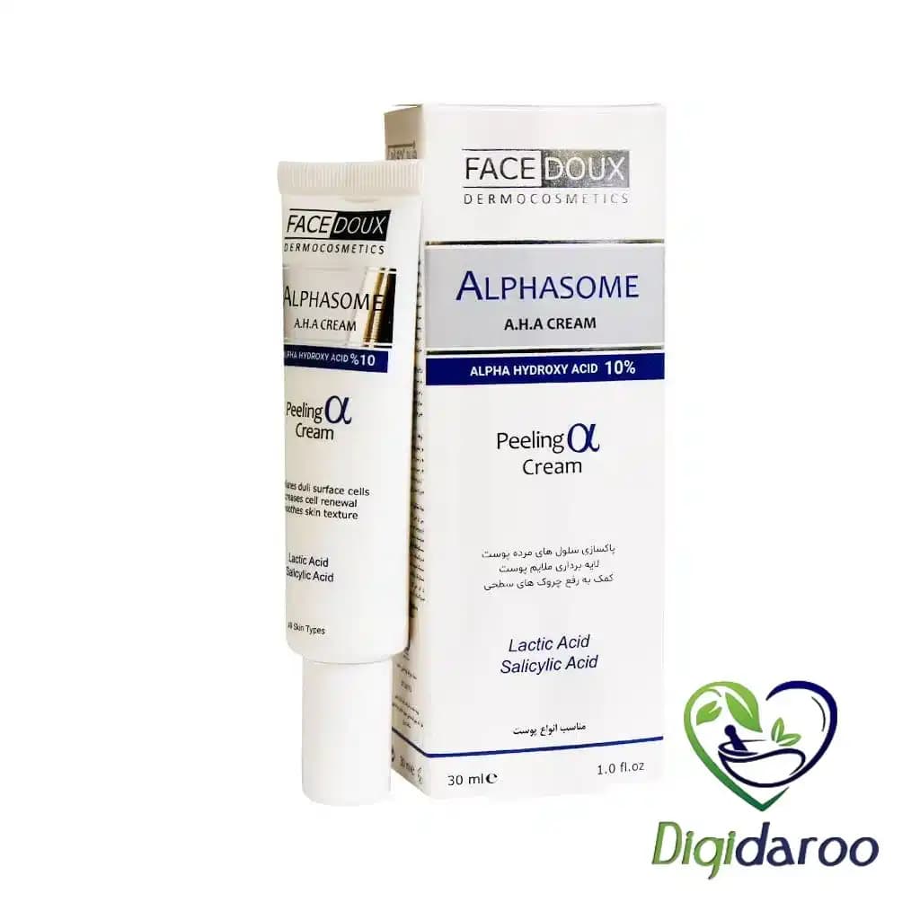 کرم لایه بردار 10% AHA آلفازوم (ALPHASOME 10%) فیس دوکس 30 میلی لیتری — تصویر ۴