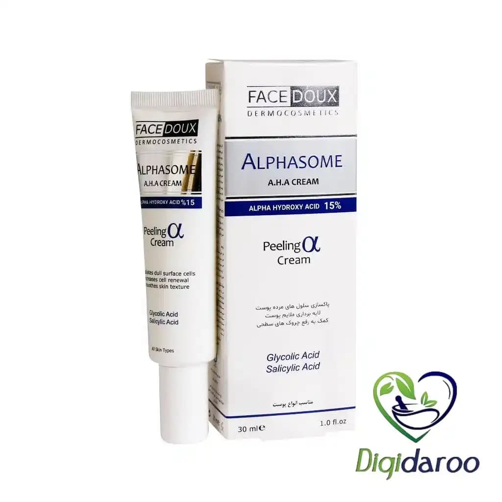کرم لایه بردار 15% AHA آلفازوم (ALPHASOME 15%) فیس دوکس 30 میلی لیتری — تصویر ۴