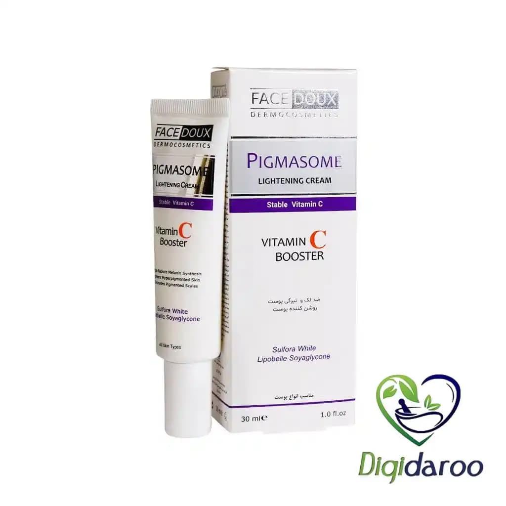 کرم روشن کننده ویتامین سی (PIGMASOME C) فیس دوکس 30 میلی لیتری — تصویر ۴