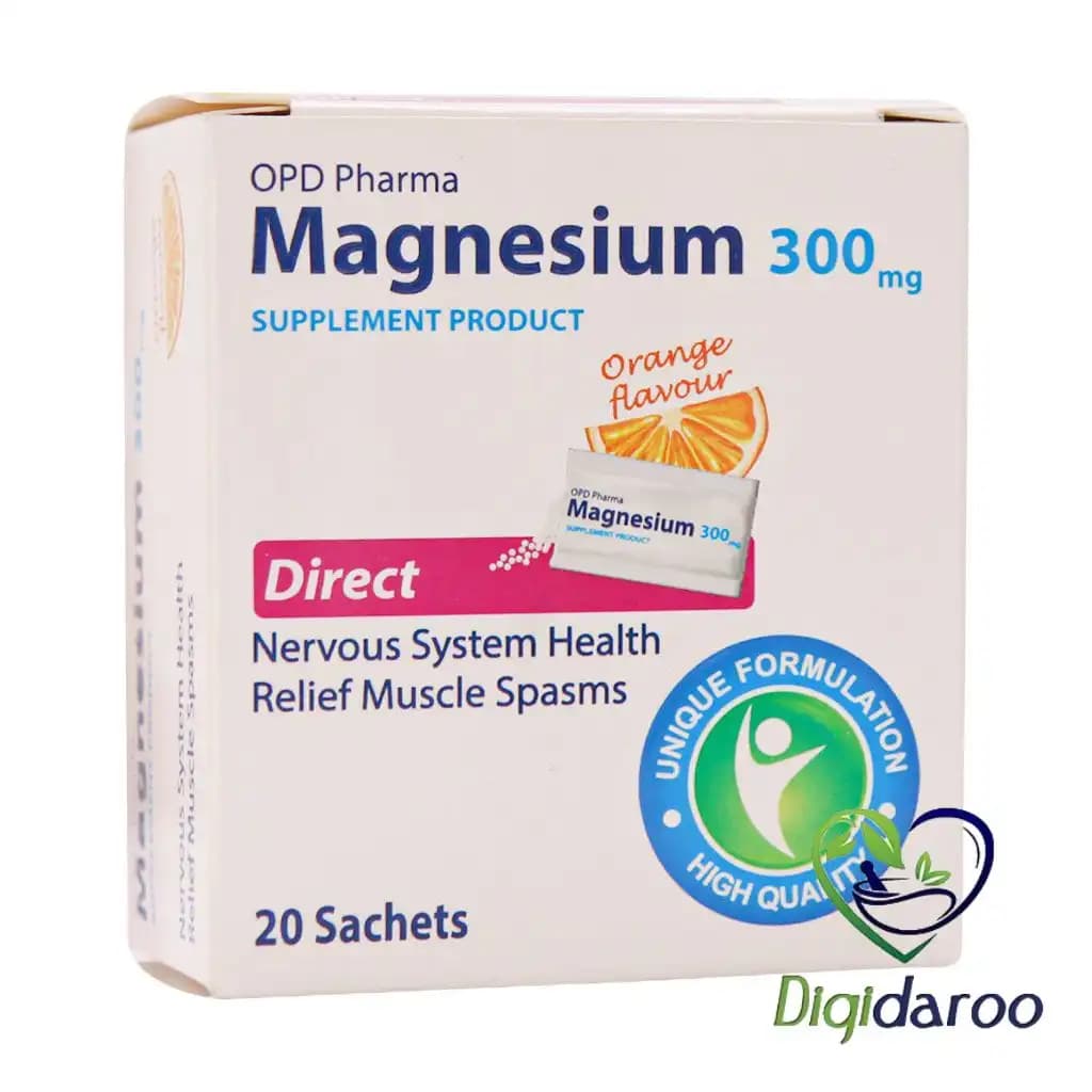 ساشه منیزیم 300 میلی گرم او پی دی فارما (OPD Pharma) 20 عددی — تصویر ۵