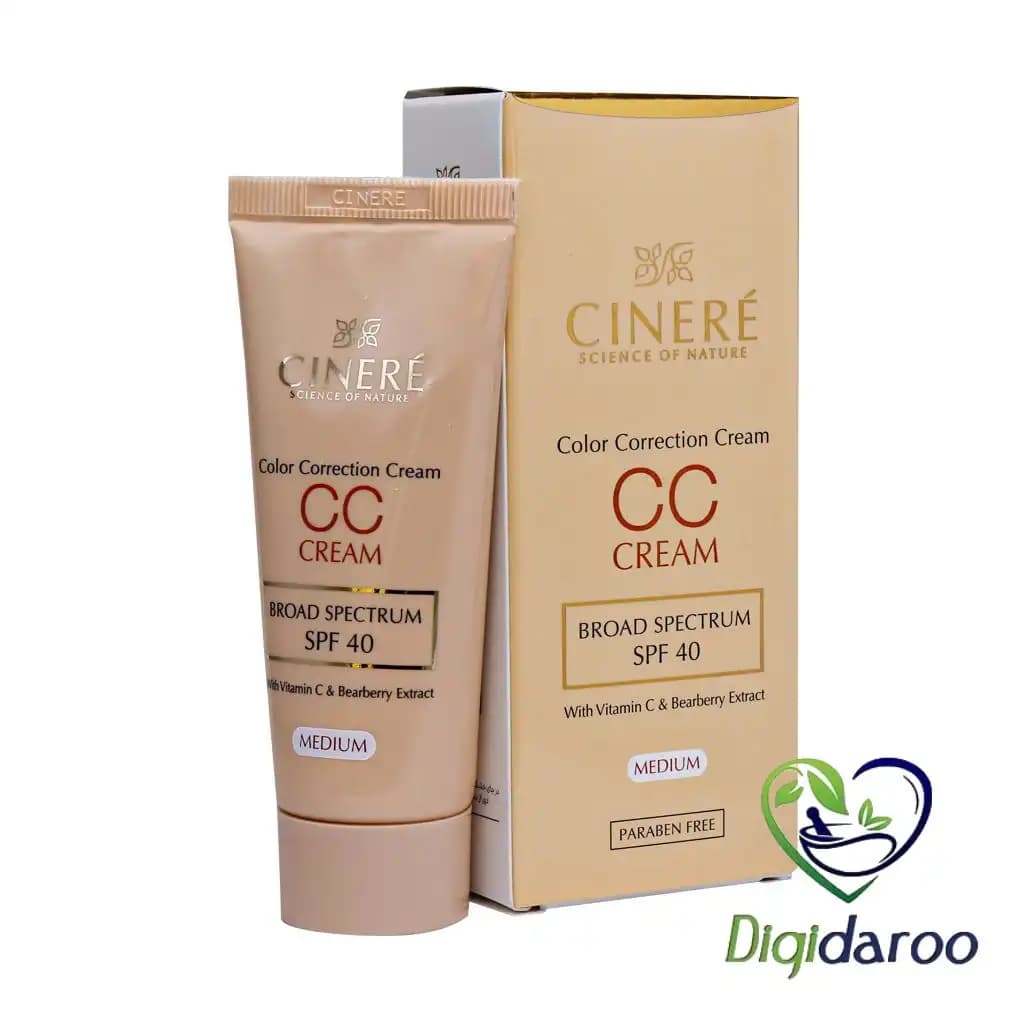 کرم پودر روشن کننده سی سی کرم SPF40 سینره 40 میلی لیتر (Medium)