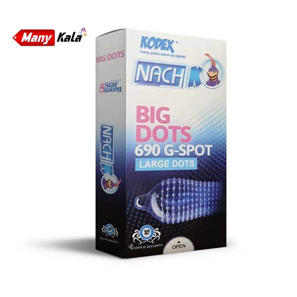 کاندوم خاردار ناچ کدکس مدل BIG DOTS بسته 10 عددی — تصویر ۱۲