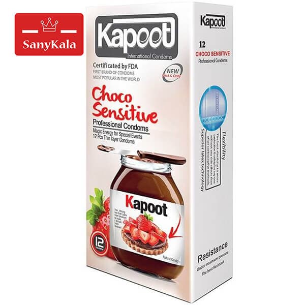 کاندوم ضد حساسيت کاپوت مدل Choco Sensitive بسته 12 عددی