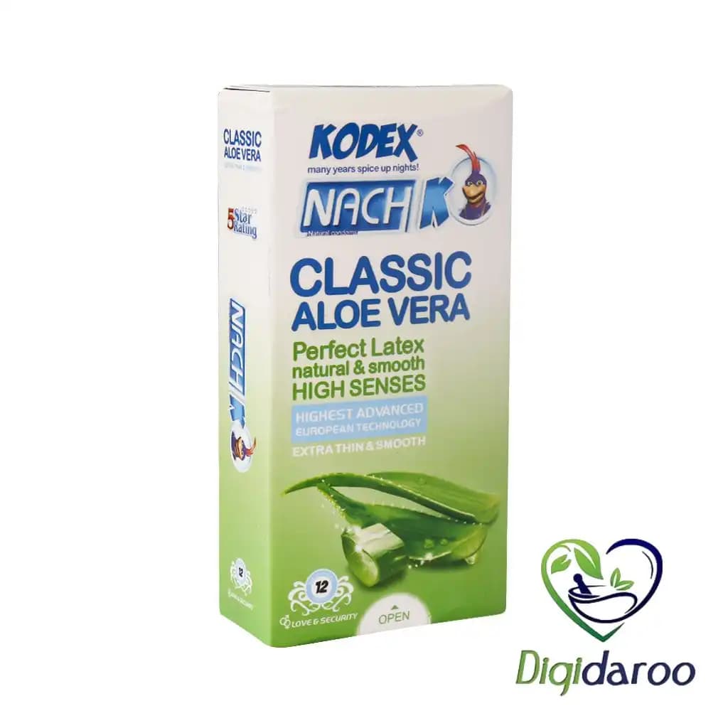 کاندوم کلاسیک آلوئه ورا (Aloevera) ناچ کدکس 12 عددی