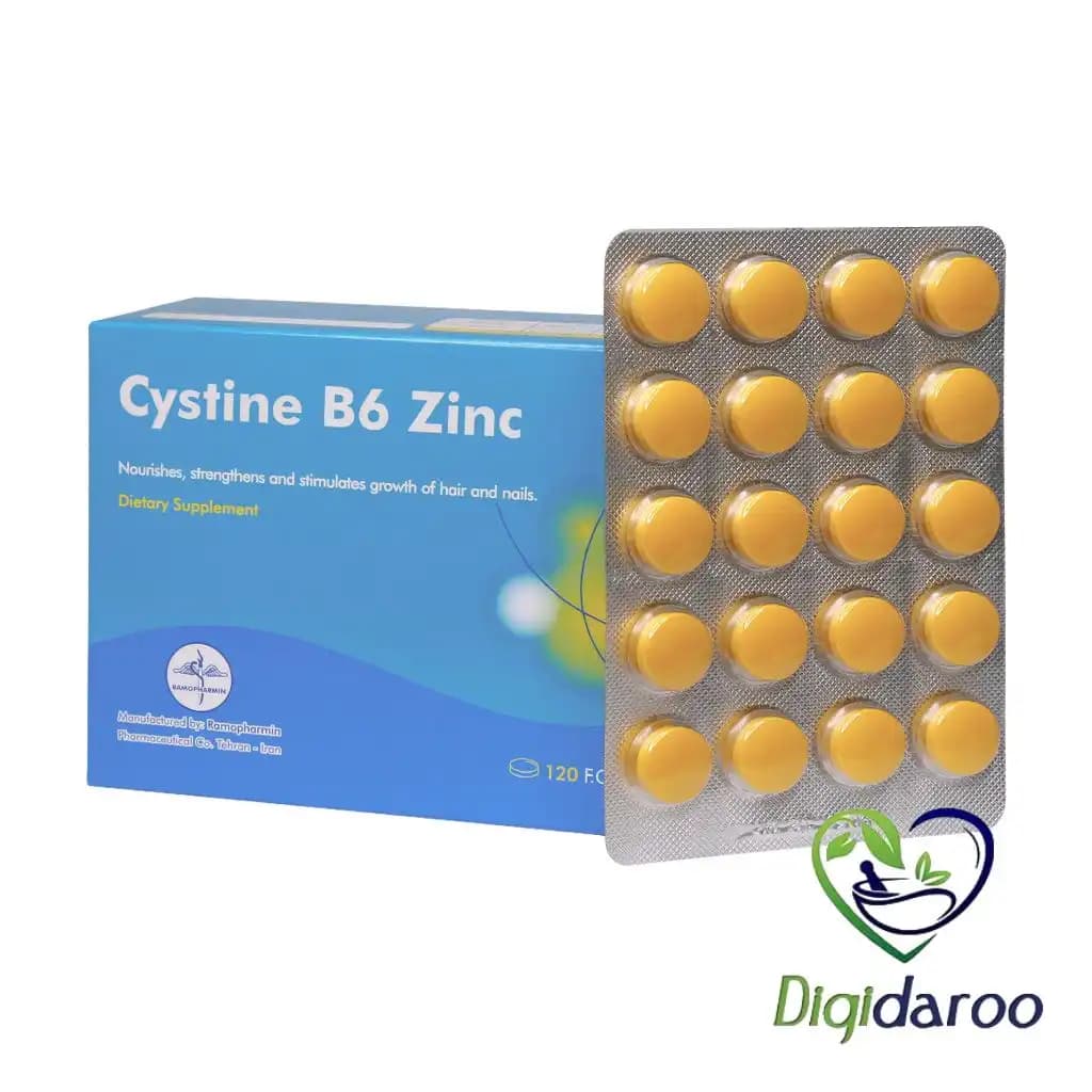 قرص سیستین B6 زینک راموفارمین 120 عددی — تصویر ۳