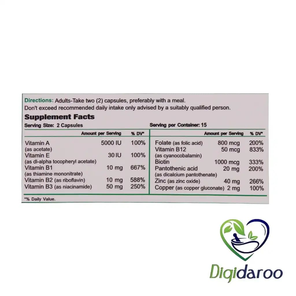 کپسول هیر اسکین نیلز آلفا ویتامینز 30 عددی — تصویر ۶