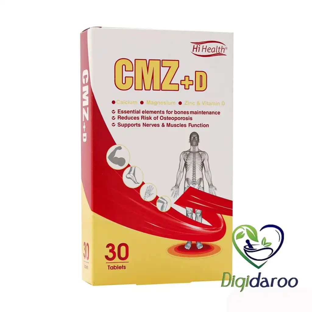 قرص CMZ+D کلسیم منیزیم زینک پلاس D3 های هلث 30 عددی