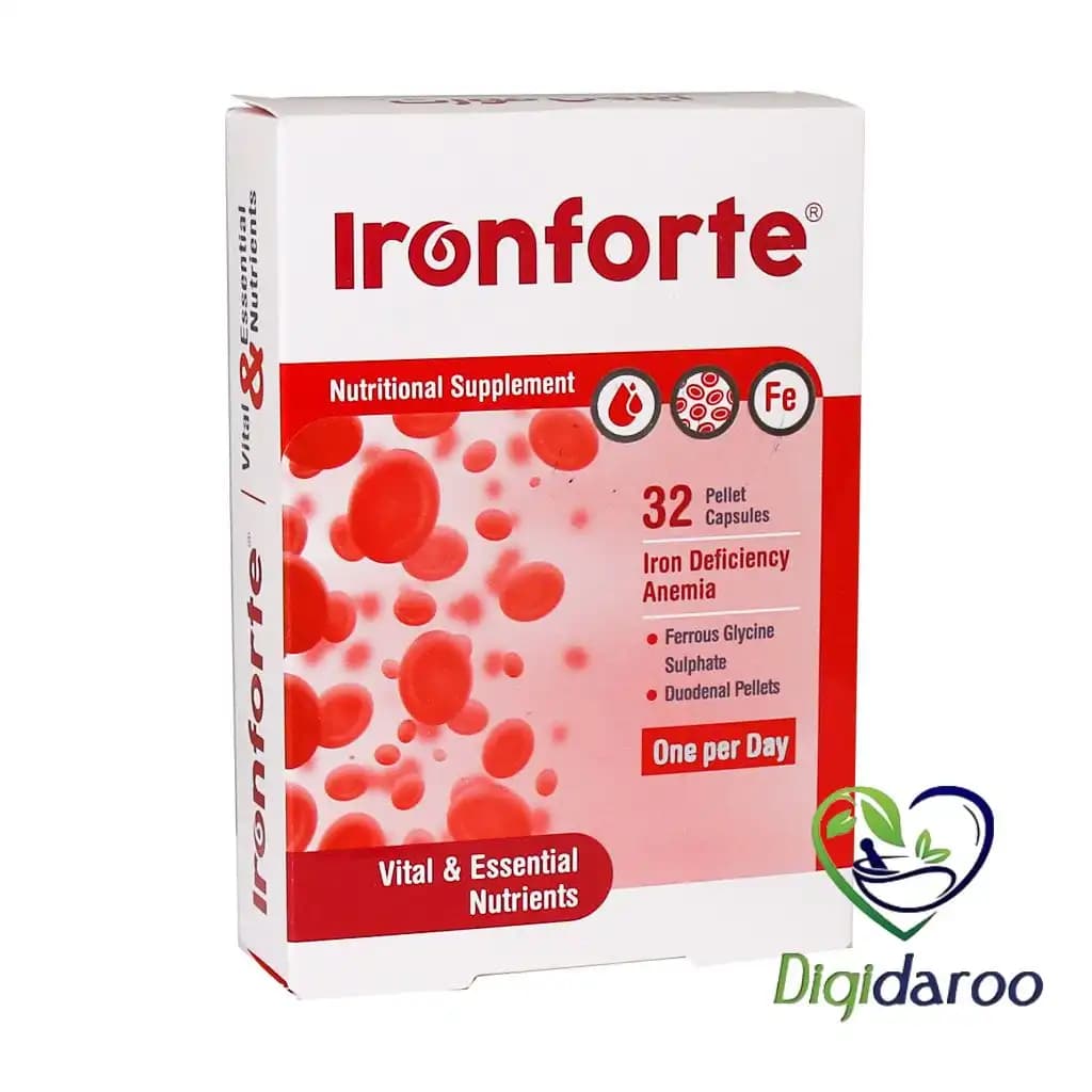 کپسول آیرون فورت (Ironforte) فارمد سلامت سینا ۳۲ عددی