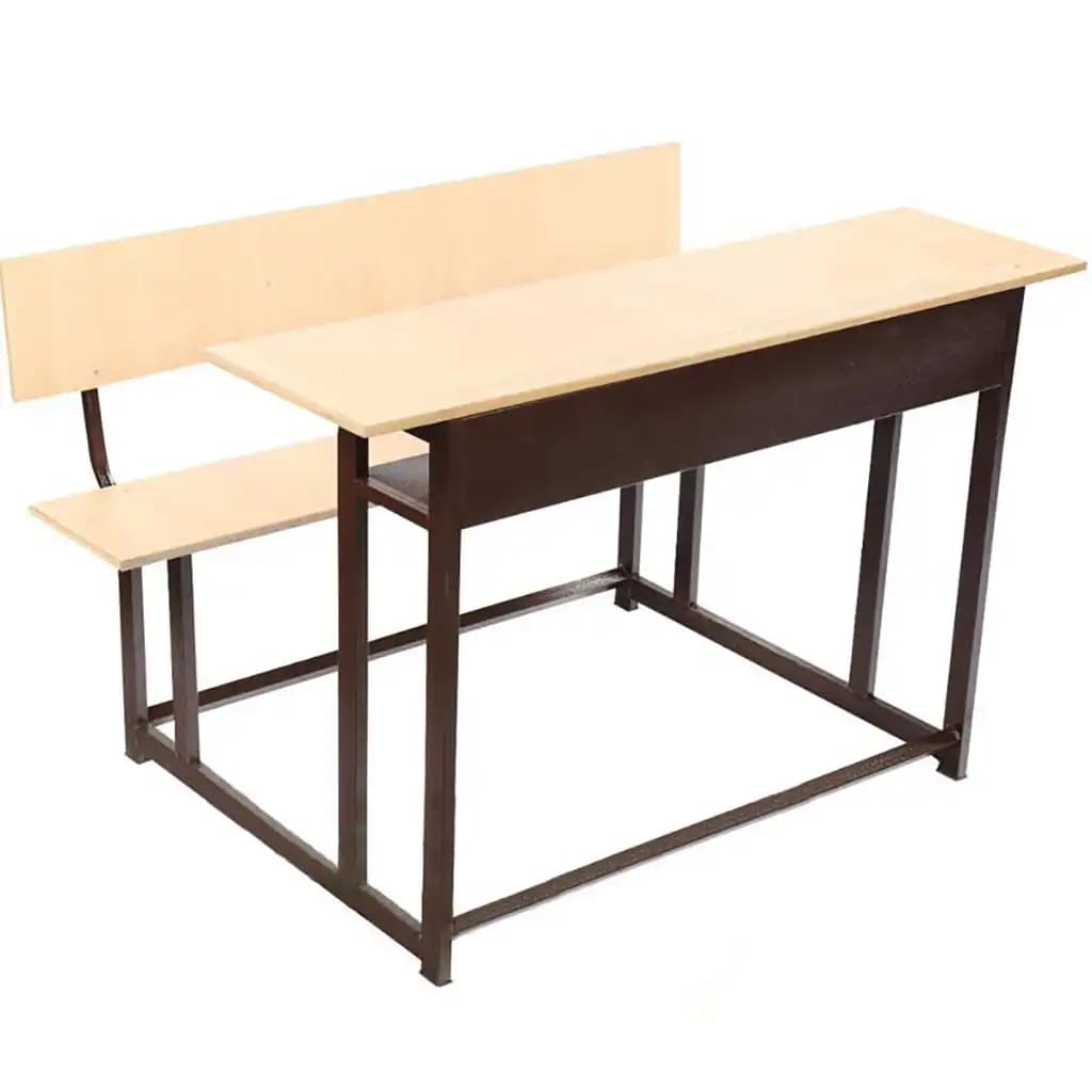 میز و نیمکت سه نفره پشتی دار طول 120 کد B017 — تصویر ۵