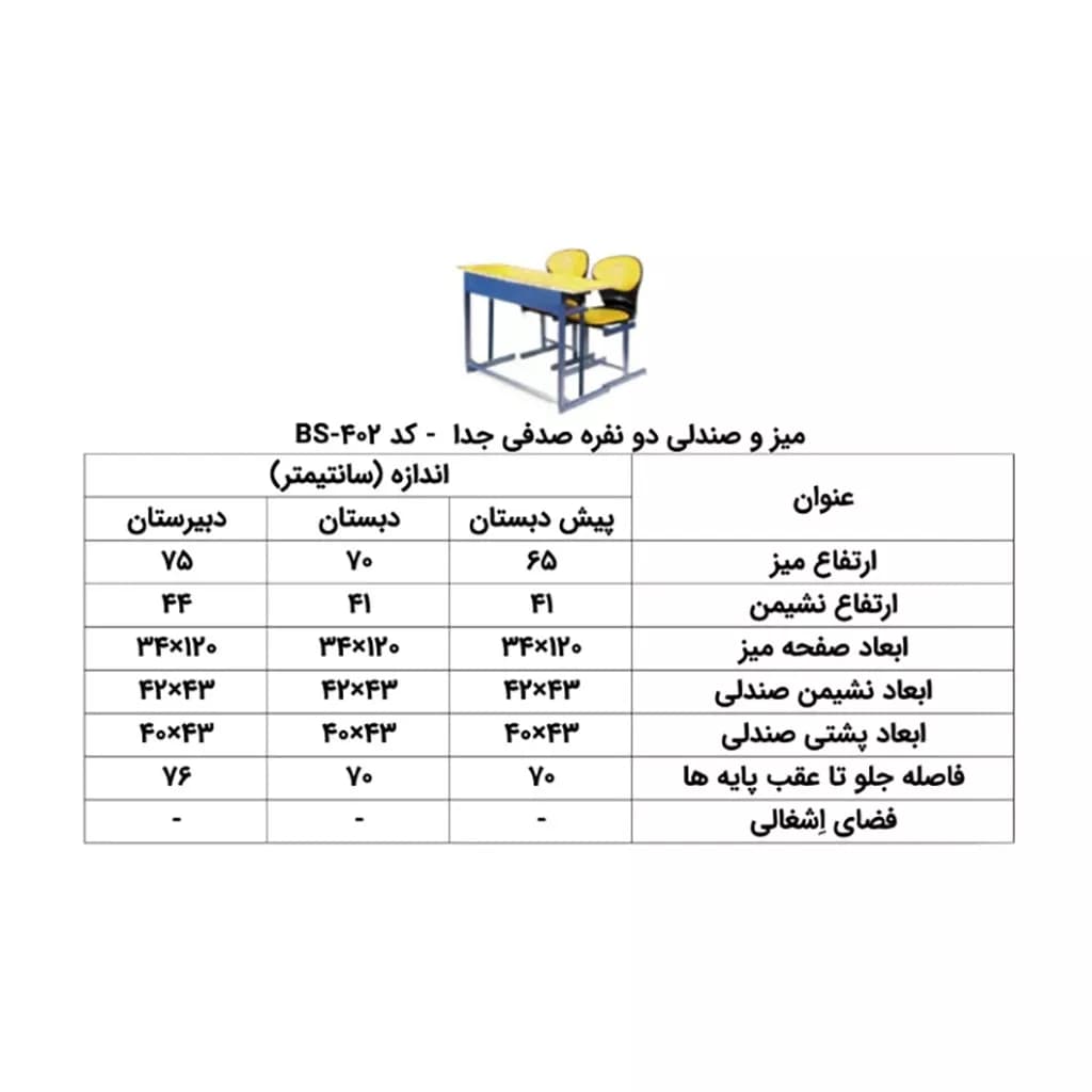 میز و صندلی دو نفره جدا از هم مدل صدفی کد B030 — تصویر ۸