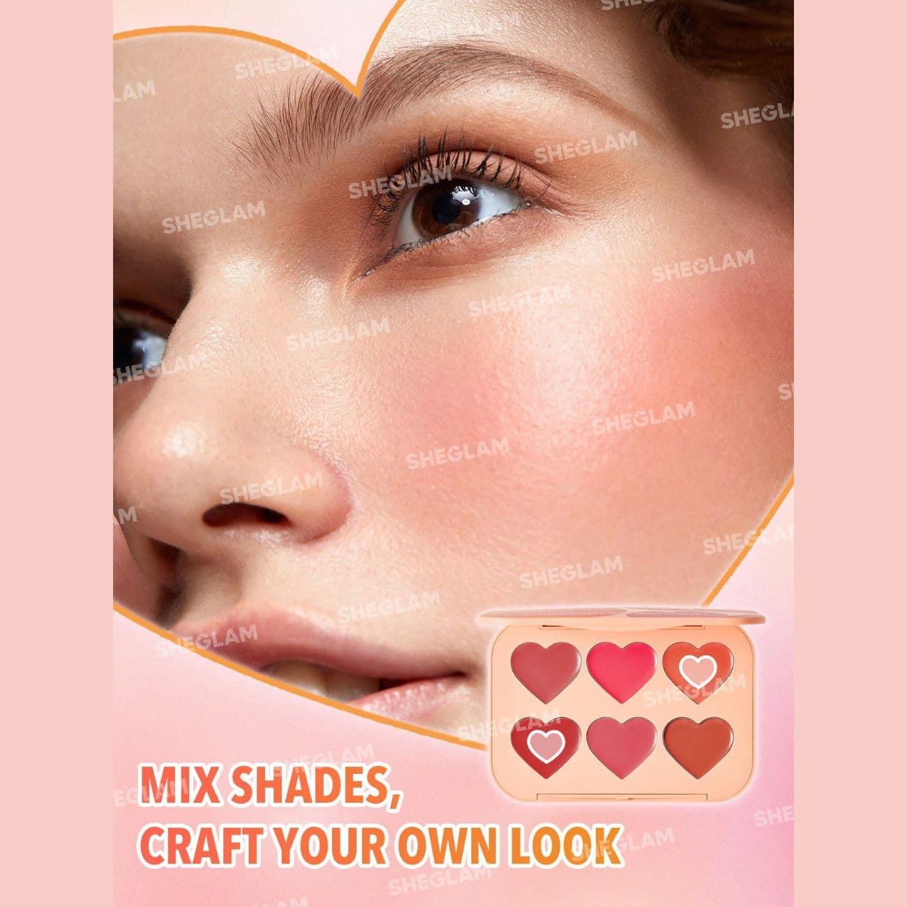 پالت رژگونه کرمی شیگلم SHEGLAM اصل مدل Flush Crush رنگ Cottage Core Garden — تصویر ۸