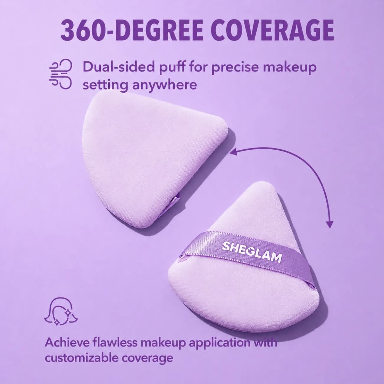 پد پودر آرایشی شیگلم Sheglam اصل مدل Insta-Ready Powder Puff پک 3 عددی — تصویر ۶