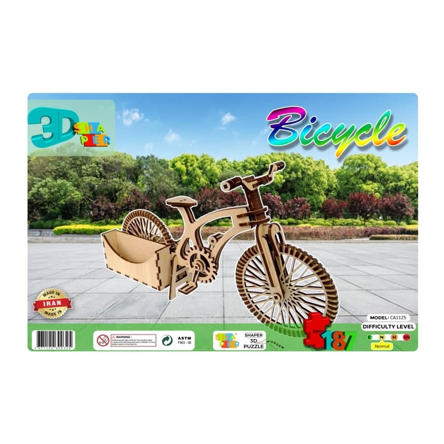 پازل چوبی سه بعدی دوچرخه CA1125 شیپر