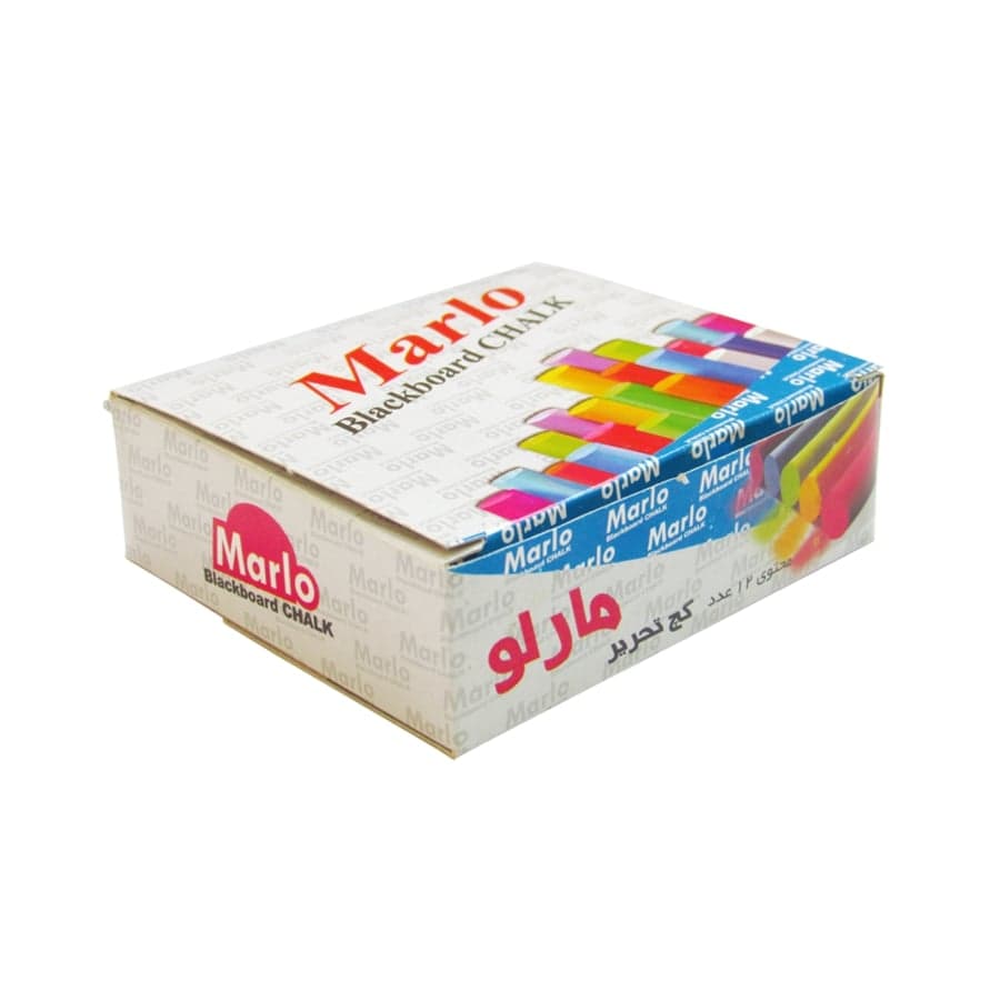 گچ تحریر رنگی بسته 12 تایی مارلو