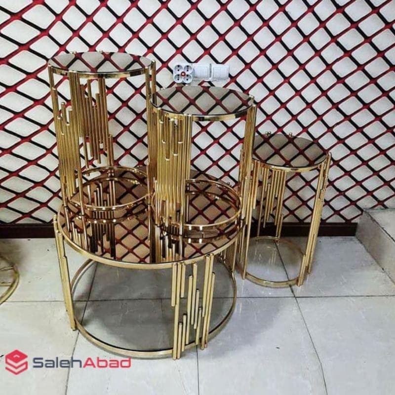 ست جلومبلی و عسلی فلزی مدل پیانو