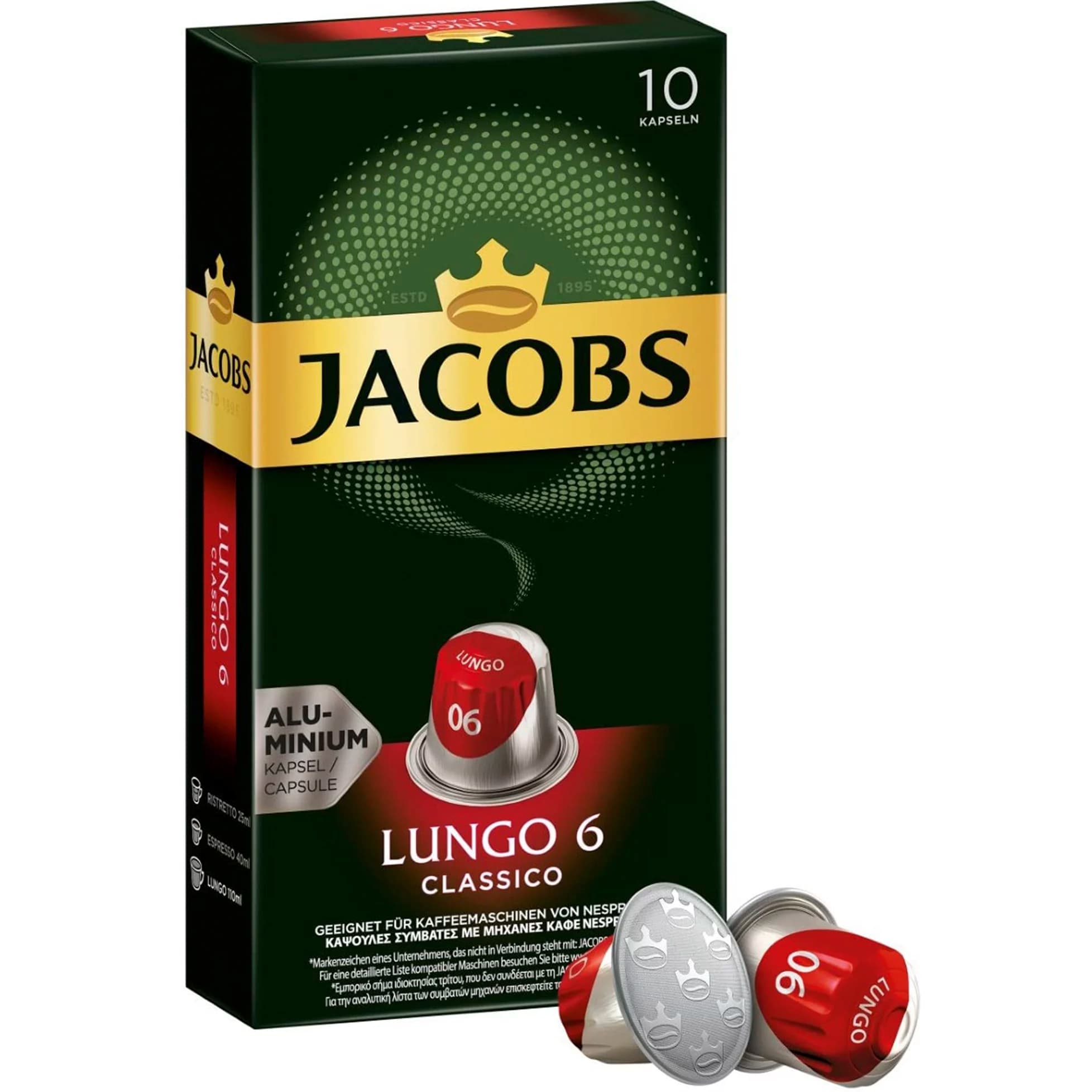 کپسول قهوه جاکوبز مدل لانگو کلاسیکو Lungo Classico