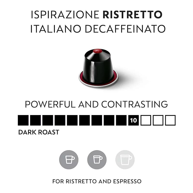 کپسول قهوه نسپرسو مدل Ispirazione Ristretto Italiano Decaffeinato — تصویر ۶
