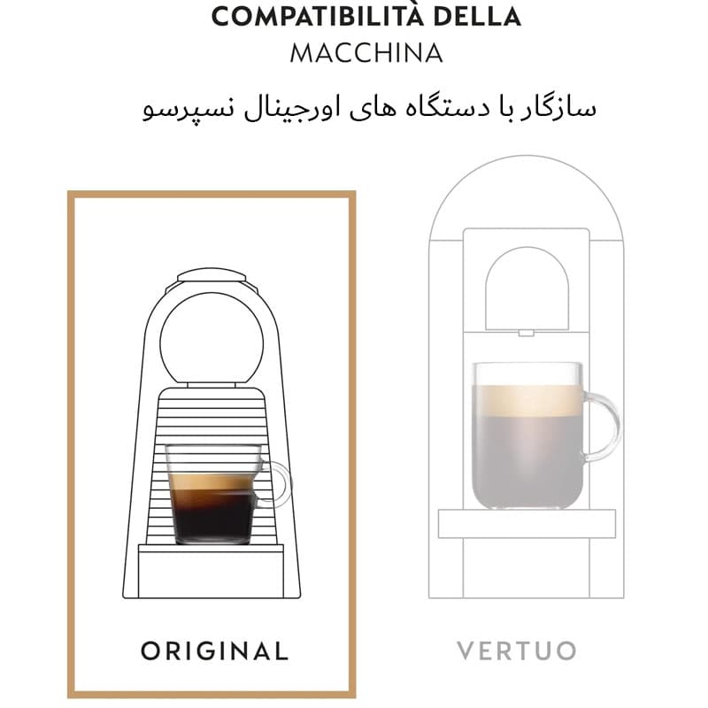 کپسول قهوه نسپرسو مدل Ispirazione Ristretto Italiano Decaffeinato — تصویر ۴