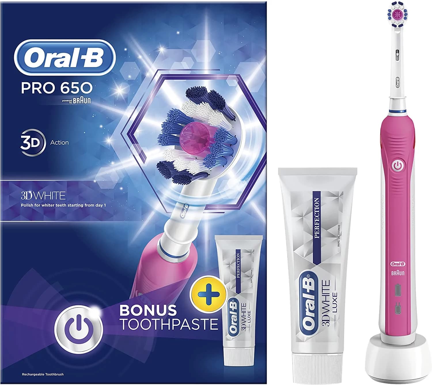 مسواک برقی اورال بی مدل Pro 650 — تصویر ۳