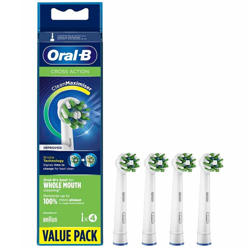سری مسواک برقی اورال-بی CrossAction بسته 4 عددی — تصویر ۳