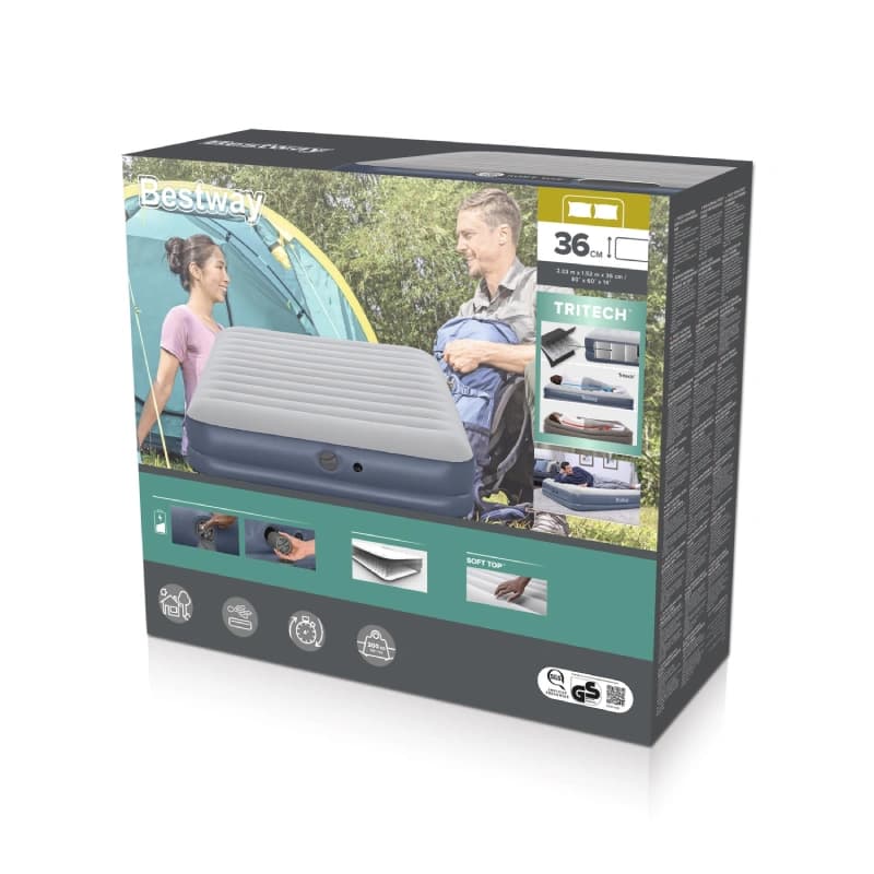 تشک بادی دو نفره حرفه ای با پمپ شارژی 6716T Bestway — تصویر ۹