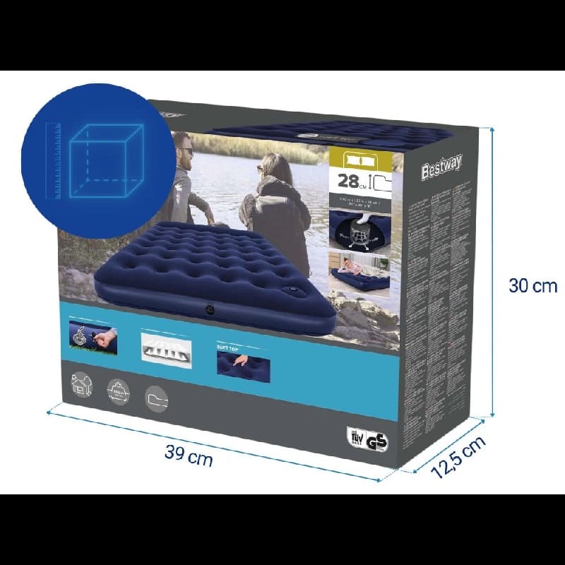 تشک بادی دونفره کوئین با پمپ داخلی 67226 Bestway — تصویر ۵