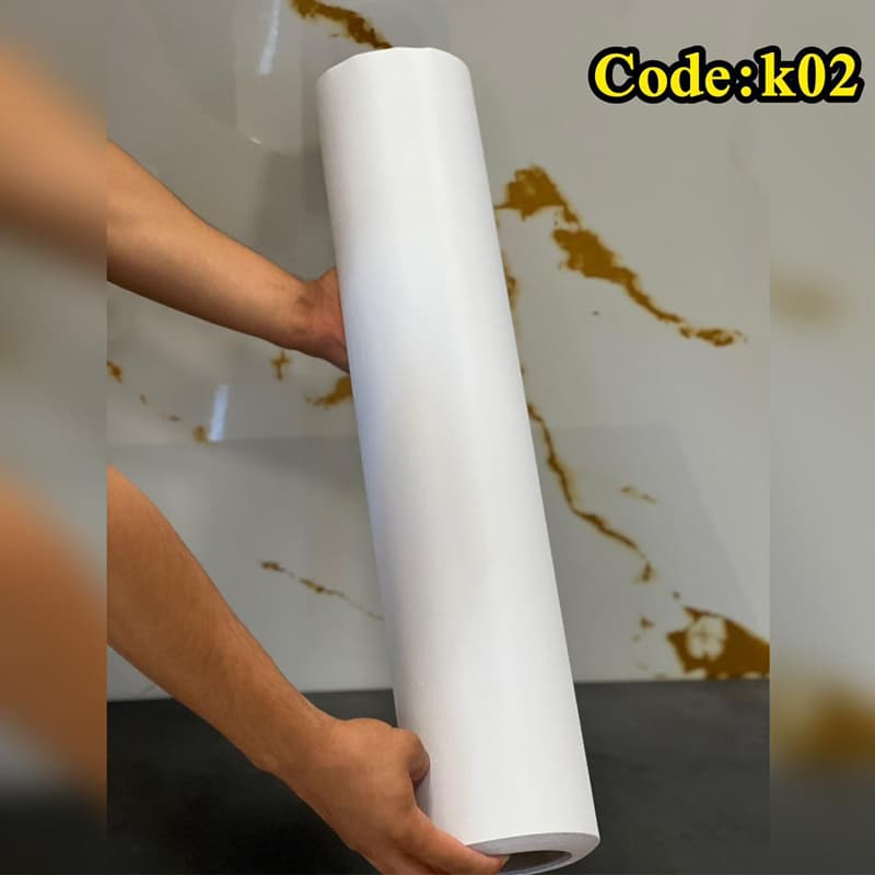 برچسب پی وی سی سفید ساده مات K02