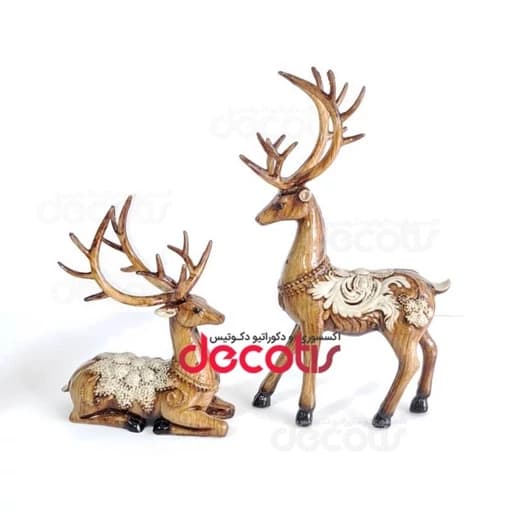 مجسمه گوزن زین دار 2 عددی