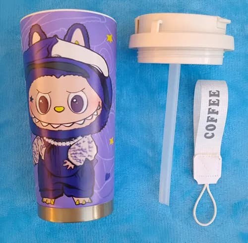 تراول ماگ لبوبو استیل caka coffee cup کد 1723 — تصویر ۱۲