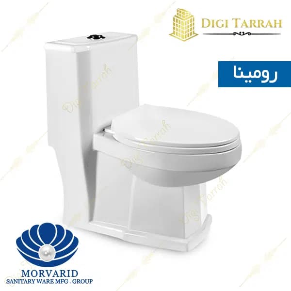 توالت فرنگی چینی مروارید مدل رومینا — تصویر ۶