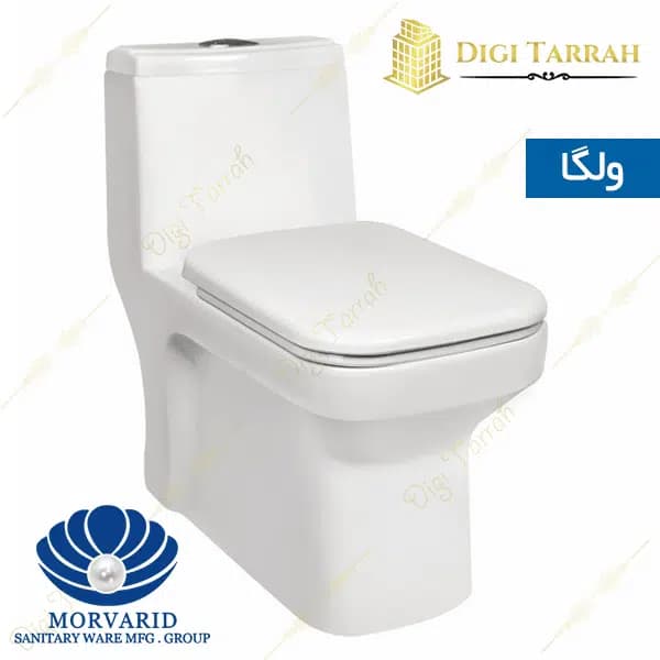 توالت فرنگی چینی مروارید مدل ولگا — تصویر ۶