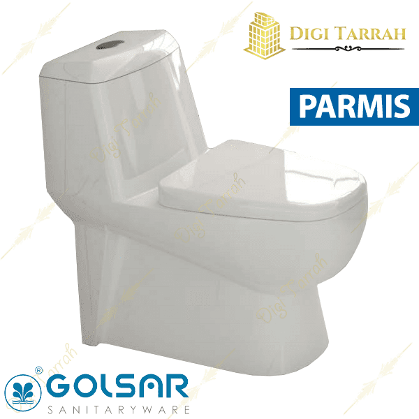 توالت فرنگی چینی گلسار مدل پارمیس