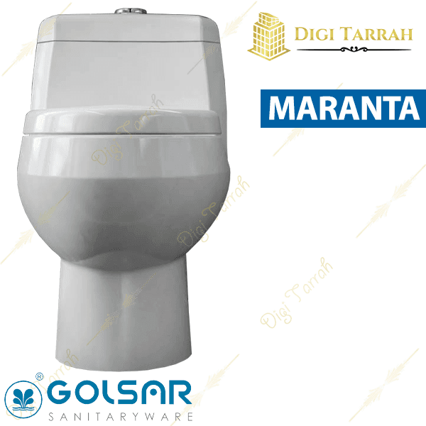 توالت فرنگی چینی گلسار مدل مارانتا — تصویر ۳