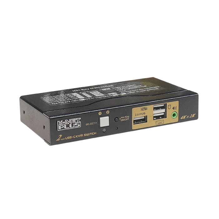 کی وی ام سوئیچ 2 پورت کی نت پلاس مدل KP-SWKC002
