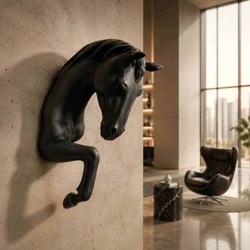دیوارکوب مدل اسب وحشی کد D7
