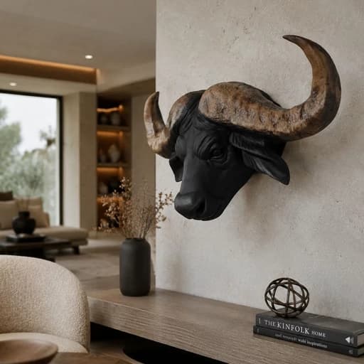 دیوارکوب مدل گاومیش شاخ دار کد D7 — تصویر ۲