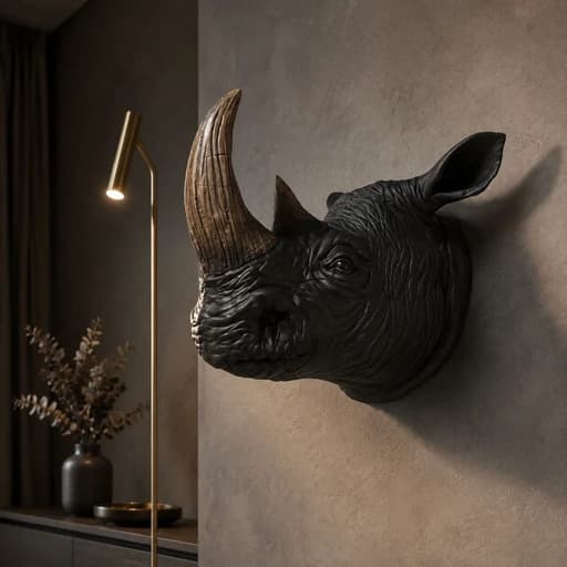 دیوارکوب مدل کرگدن شاخ دار کد D6 — تصویر ۳